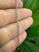 10k White Gold Solid Figaro Link Chain 1.9mm Necklace 20"