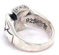 Scott Kay wide black sapphire cross ring