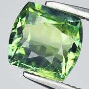 Fancy cushion cut! 1.12ct green Australian Sapphire! Heated only!