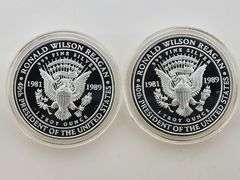 Ronald Reagan Great Moments Silver Medals Set