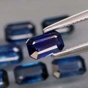 Excellent 2.93ct navy blue Sapphire set -Heated only!