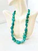 925 Sterling Silver Jay King DTR Nugget Cut Raw Turquoise Necklace