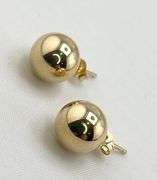 14KT Yellow Gold Ball Stud Earrings