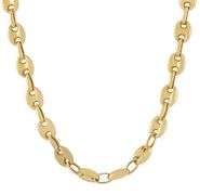 7.0MM Polished Gucci Style Chain Link Necklace in 10K