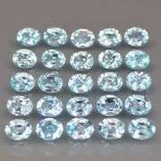 Glittering! 25 piece 11.47ct full fire baby blue Topaz set!