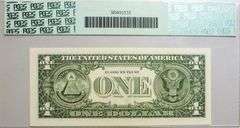 Superb $1 2001 Philadelphia Fancy Radar Number 44544544 PCGS 65 PPQ!