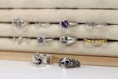 .925 Sterling Silver Curated Ring Lot of 10 Rings Various Sizes & Styles