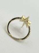 925 Sterling Silver Full Crystal Pave Starburst Ring