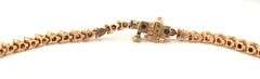 14kt Yellow gold round brilliant cut diamond tennis bracelet