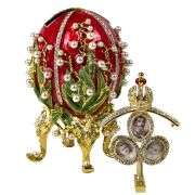 Red Lily of the Valley Fabergé Egg Replica – Perfect Easter or Collectible Gift