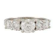 1.50ctw Round Diamond Graduated Five Stone Ring in 14K