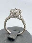 CERTIFIED AMAZING 14K WHITE GOLD AND DIAMOND RING