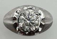 14K White Gold Men's Ring of 2.20ct