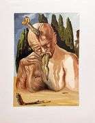 Collectible Original Color Engraving by Salvador Dali from The Divine Comedy