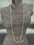 Sterling Silver Adjustable Paperclip Diamond-Cut Chain 4mm Solid 925 Italy Necklace 22"