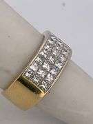 Certified Ladies 18k Gold And Diamond  Band