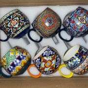 Set of  Boho Porcelain Mugs