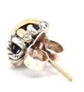 David Yurman single crossover tow tone stud earrings