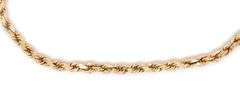 14kt Yellow gold rope chain bracelet