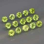 Round cut! Untreated! Matched! 4.46ct Peridot set!