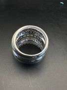 14K White Gold Cocktail Ring of 4ct