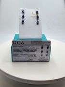 Magnificent pair earring Tanzanite and diamond in Silver – GGA Certified