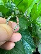 10k White Solid Gold 3mm Domed Plain Men's Women's Wedding Band Size 8