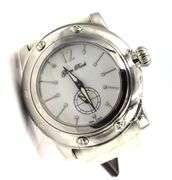 Glam Rock white dial watch with leather strap