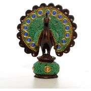 Handcrafted Wooden Dancing Peacock