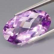 Substantial 11.32ct vivid purple checker top Amethyst