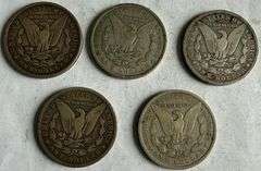 Five New Orleans Mint Morgans