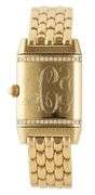Jaeger Le Coulture Reverso 265.1.08, 33 X 21mm, Diamond Bezel, 18K Ladies Watch