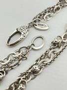 925 Sterling Silver Vintage Rare Lois Hill Multi Strands Ornate Details Different Chain Styles Neckl