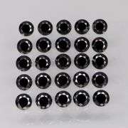 Diamond black! 2.82ct set of 2.8mm untreated Spinels!