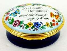 Vintage Halcyon Days Enamel Trinket Box
