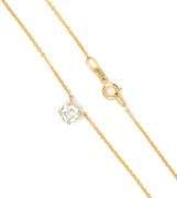 14kt Yellow gold 0.47ct round brilliant cut diamond pendant on chain