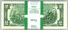 Scarce 2017-A Series Minneapolis District pack of 100 Gem CU $2 bills in sequence (I)