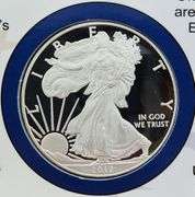 2012-S Proof Silver Eagle & 2009 $5 Federal Reserve Note, UNC