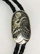 Vintage Sterling Navajo Eagle Bolo Tie
