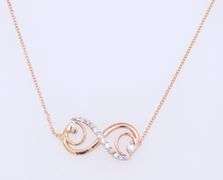 14kt Rose Gold Diamond Infinity Necklace