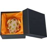 Jeweled Frog Trinket Box with Hinged Lid