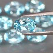 Matched! 10 piece 9.54ct sky blue Topaz set full of glittering flashing!