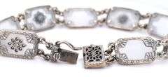 925 Sterling silver bracelet and matching dangle earrings
