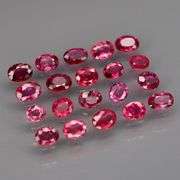 Real! Top crystal! 2.72ct 20 piece Ruby set! UNTREATED!!!
