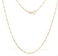 14kt Yellow gold Figaro chain necklace