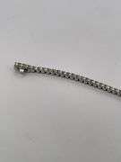 CERTIFIED 14K WHITE GOLD DIAMOND TENNIS BRACELET