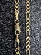 10k Yellow Gold Solid Figaro Link Chain 3.3mm Necklace 18"