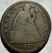 1847 Seated Dollar
