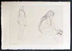 Very rare Henri Matisse etching signed in the plate, C.1920, from the series of Cinquante Dessins