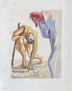Highly Collectible Salvador Dali Original Color Engraving from The Divine Comedy